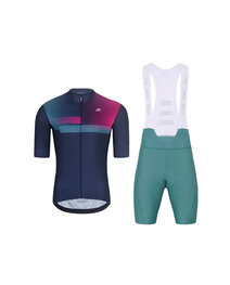 HOLOKOLO Rövid kerékpáros mez rövidnadrággal - SPECTRO - kék